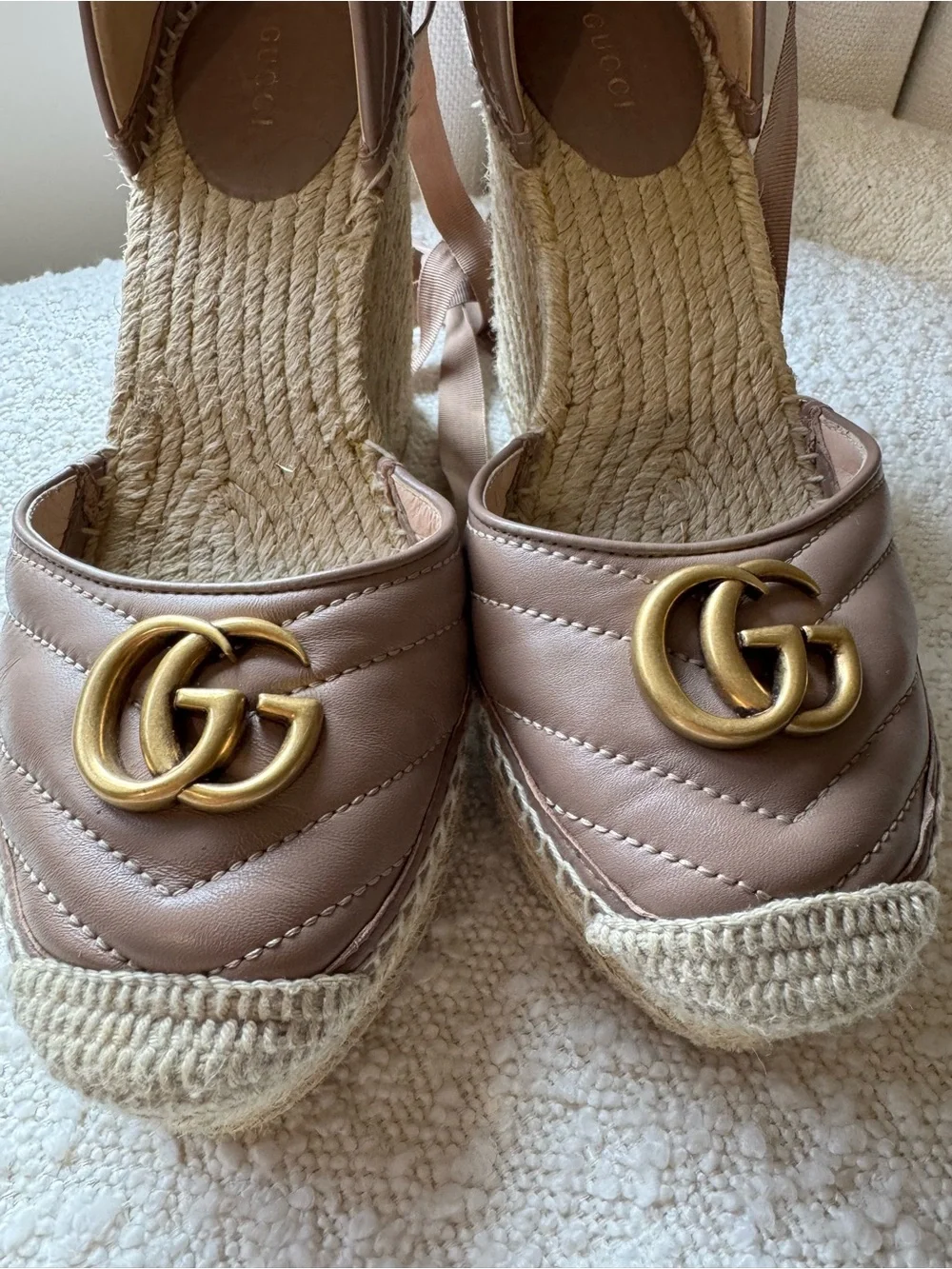 Gucci Marmont Espadrille Wedge 39.5